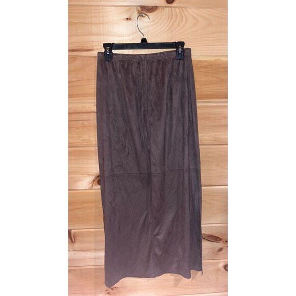 Faux Suede Maxi Skirt - Picture 1 of 4